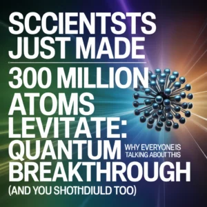 Scientists Just Made 300 Million Atoms Levitate: Why Everyone Is Talking About This Quantum Breakthrough (And You Should Too)